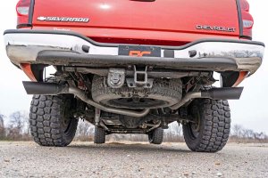 Chevrolet Silverado 1500 Performance Exhaust - Rough Country - Dual Cat-Back with Dual Wall 304 Black Stainless Tips - Black - '99-'06